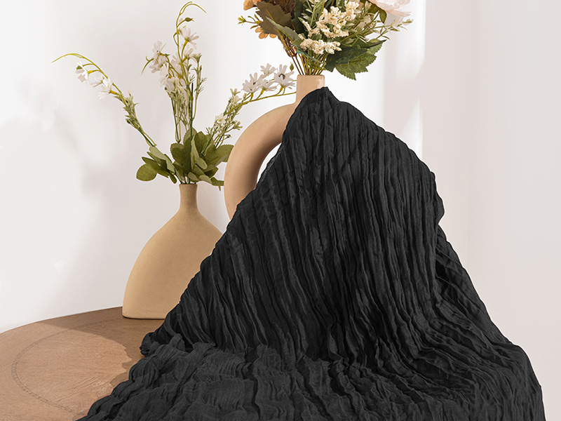 ButterMelt Black 10ft Cheesecloth Table Runner, Halloween