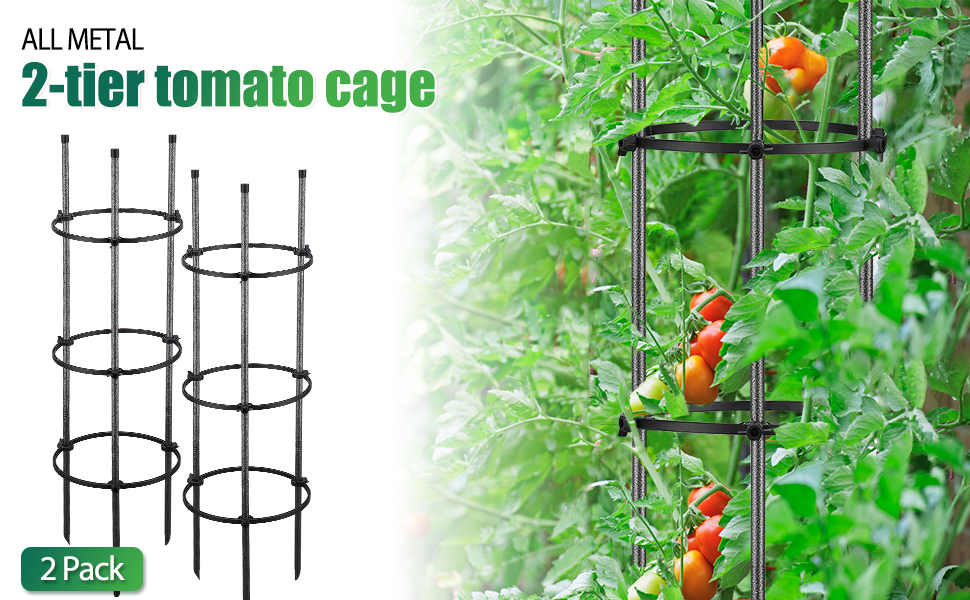 tomato cage garden trellis cages plant support ring round pots tomatoes indoor outdoor metal 