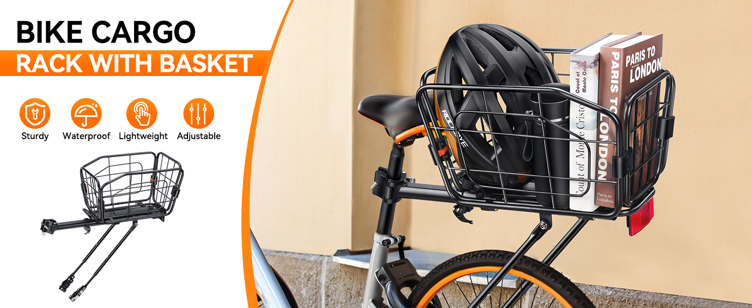 Rear Bike Rack with Basket