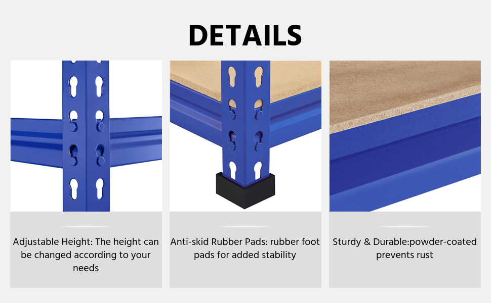 Topeakmart Storage Shelves 5 Tier Adjustable Metal Shelving