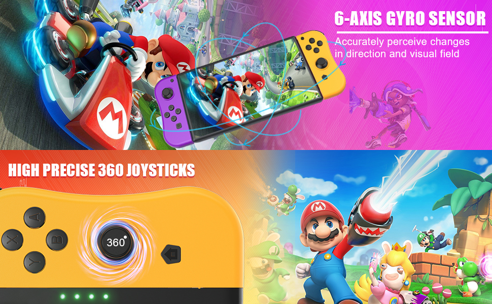 Bonacell 2erSet Wireless Controllers für Switch Joy Con Ersatz