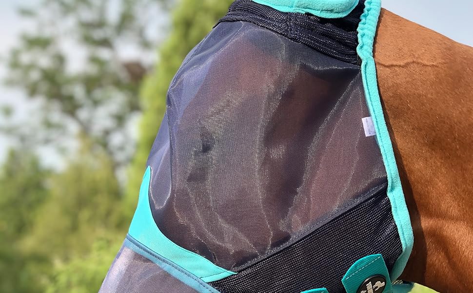 TGW RIDING Horse Mask Full Face Mesh Mask Fine Mesh with