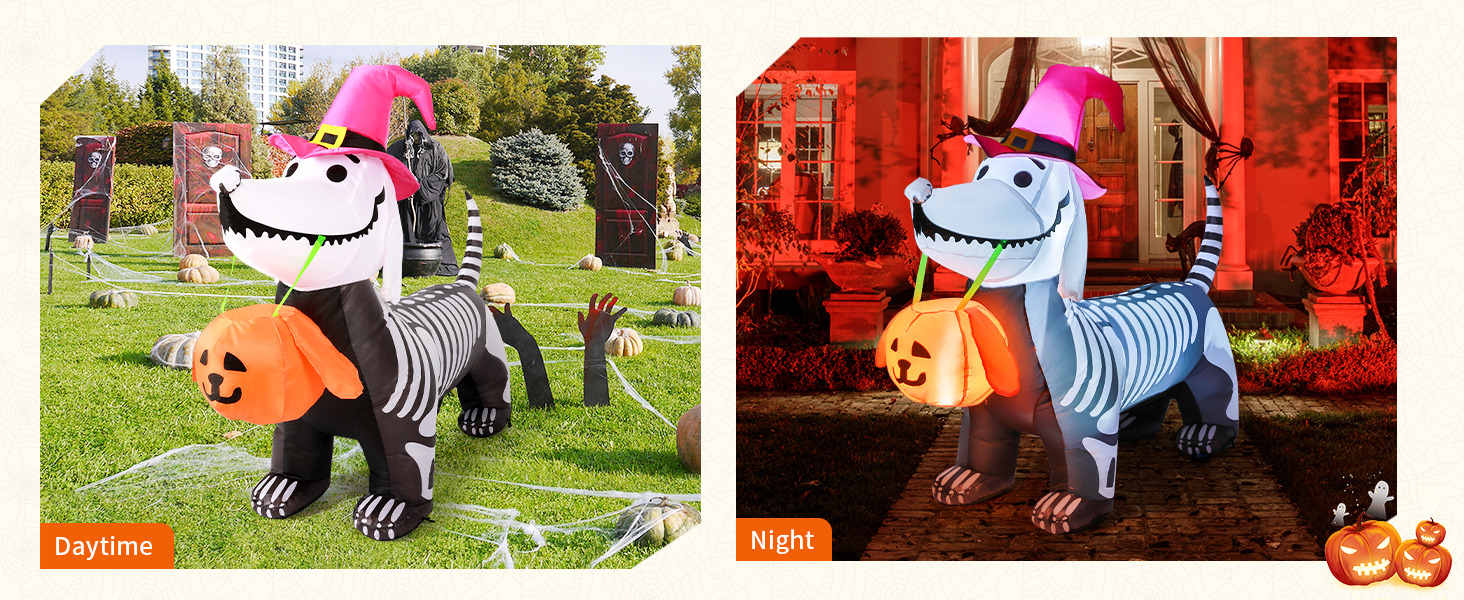 Halloween Inflatables Outdoor Decorations Skeleton