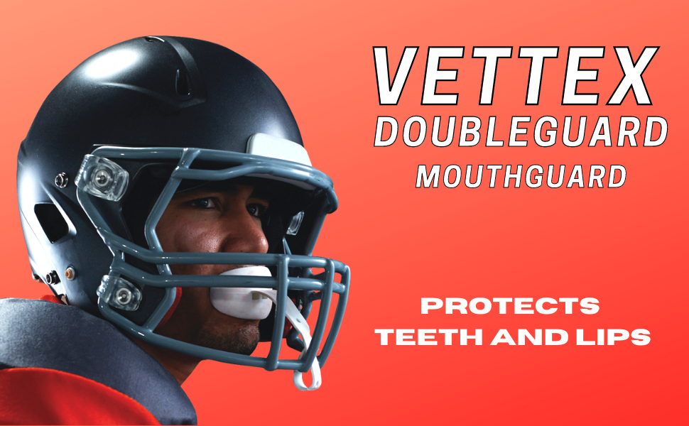 Vettex Double Mouthguard with Lip Protection, Navy Blue