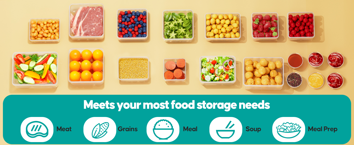 Food Storage Containers with Lids Airtight