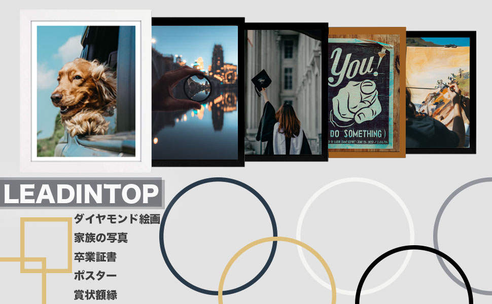 LEADINTOP ダイヤモンドアート フォトフレーム 木製 30 x 40 cmダイヤモンド絵画用 写真立て 壁掛け 卓上 