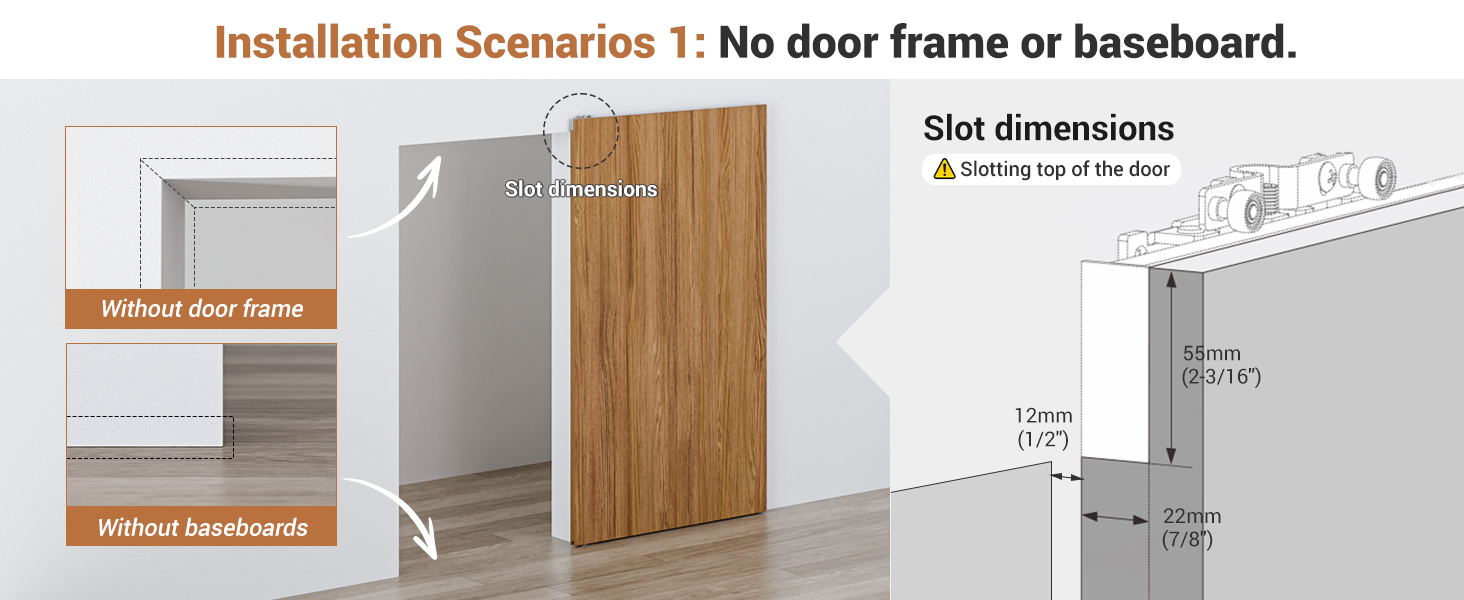 trackless sliding door kit