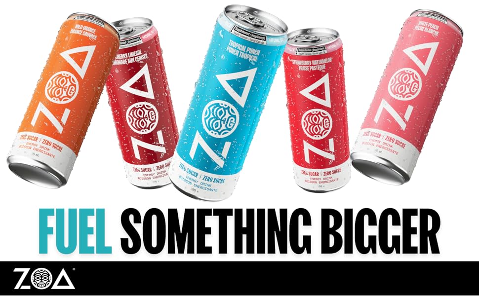 ZOA Zero Sugar Energy Drinks (Wild Orange) Amazon.ca Grocery