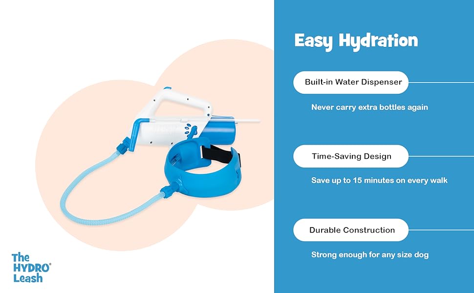 hydroleash pet water bottle dog leash running handle walking hand free small handsfree hiking doggy
