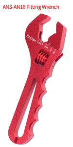 AN3-AN16 adjustable wrench red