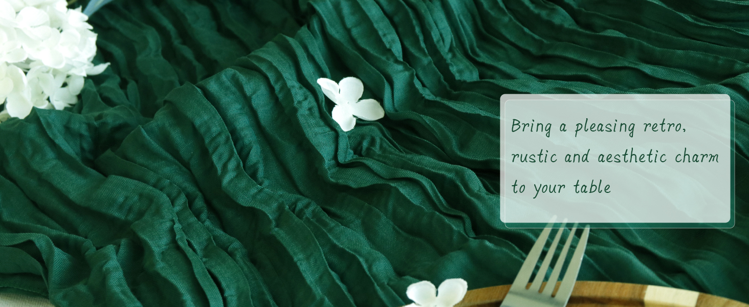 Pusunas Cheesecloth Table Runner 2Pack 10Ft Gauze Table