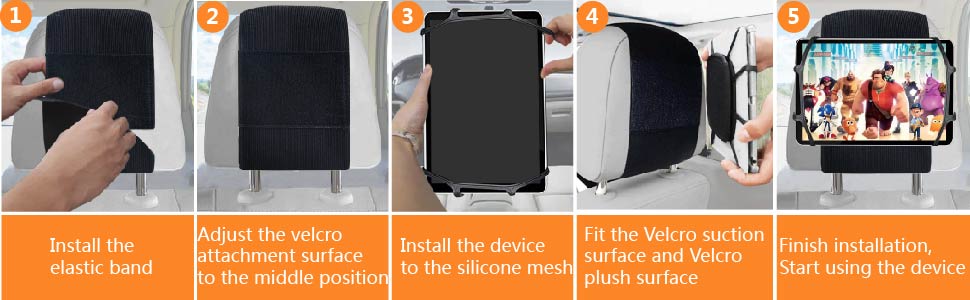 Vigoog Car Headrest Tablet Mount Holder for Back Seat