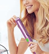 ANGENIL Hair Straightener and Curler 2 in 1, Professional Negative Ion Flat Iron Curling Iron in ...