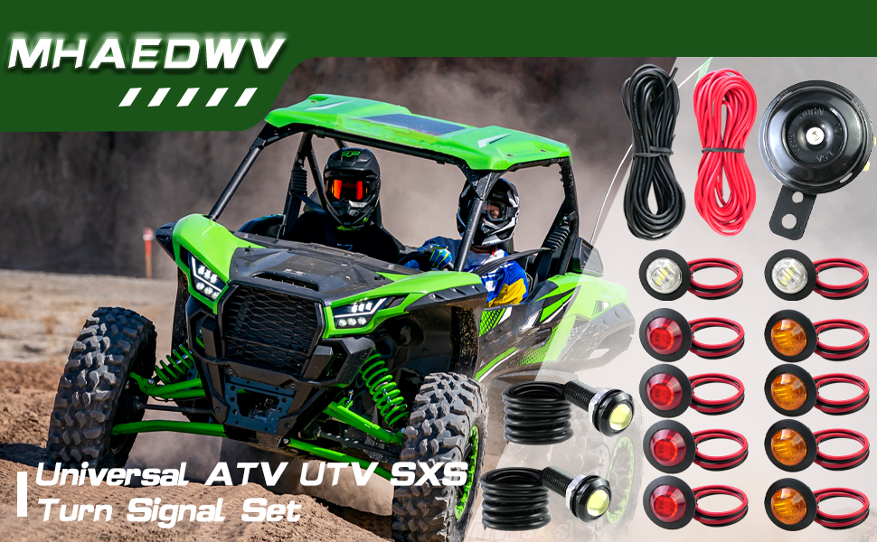 MHAEDWV Universal ATV UTV SXS Turn Signal Kit Turn Signal