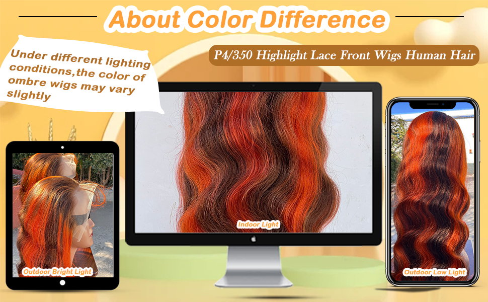 13x4 Highlight Body wave lace front wigs