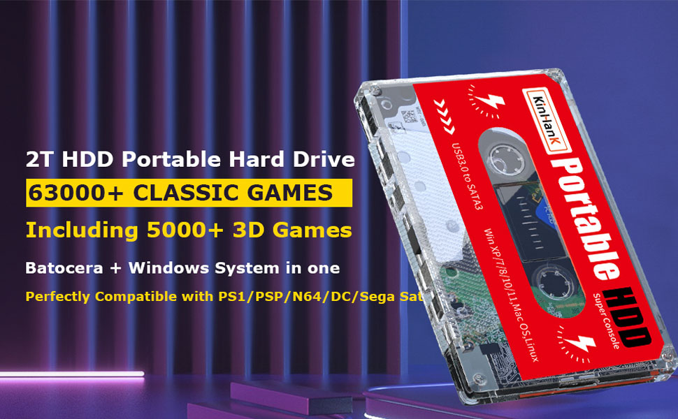 2T HDD Hard Drive Game Console