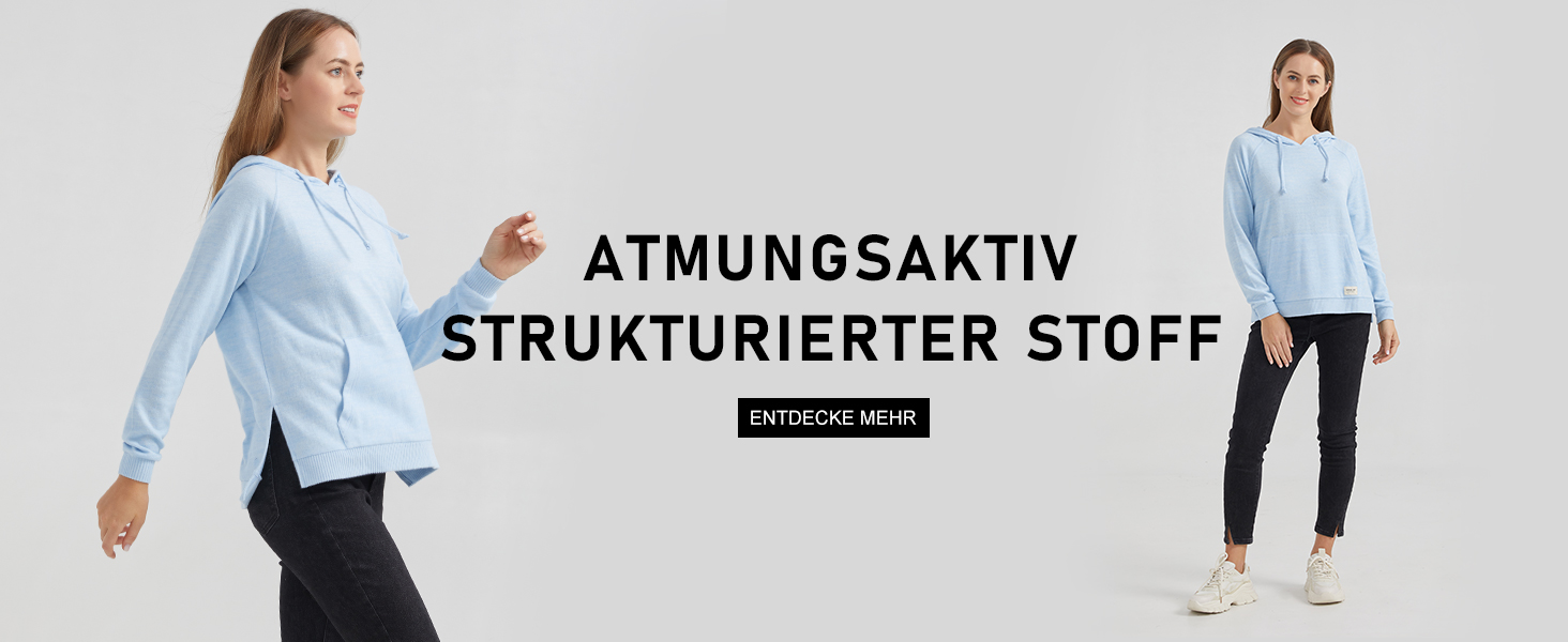 Orolay Damen Langarm Sweatshirt Kapuzenpullover für Frühling Sommer Herbst   