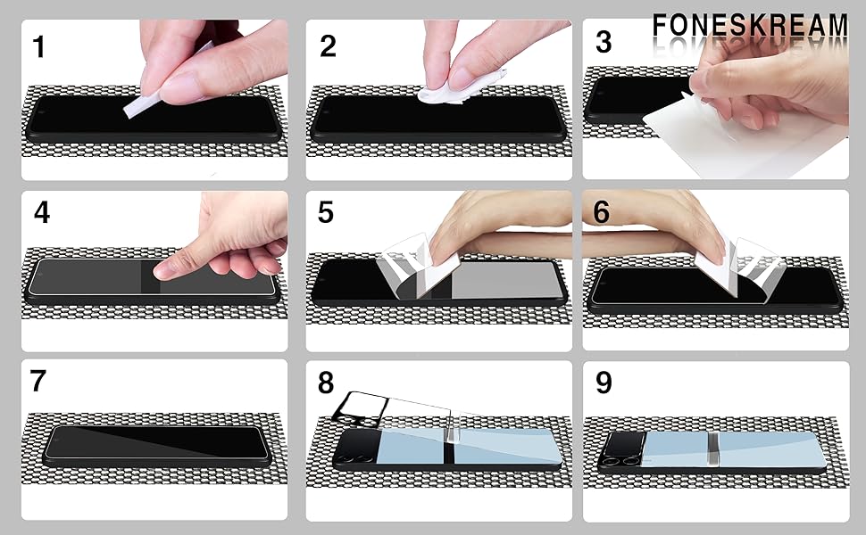 [2+2+2 Pack] Foneskream Soft TPU Film Compatible for Samsung Galaxy Z