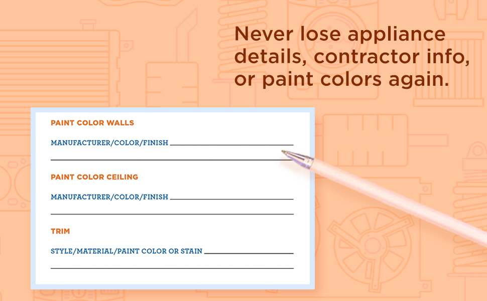 Never lose appliance details, contractor info, or paint colors again.