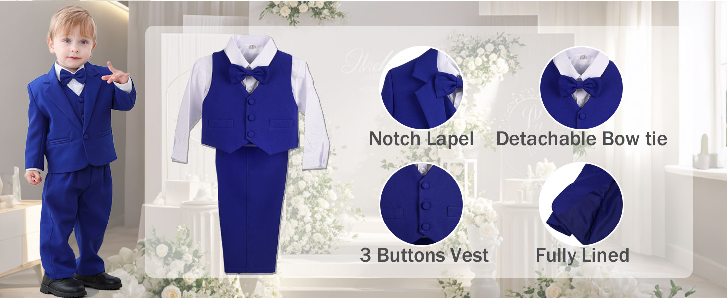 infant baby toddler little kid boy tuxedo tux suit blazer formal wedding party outfit dress wear