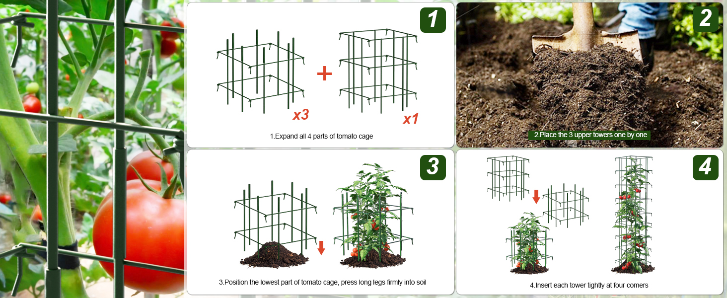 AMAGABELI Garden & Home Plant Support Cage Garden Plant Trellis