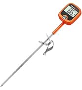 ThermoPro TP509 Candy Thermometer with Pot Clip, Instant Read Meat Analog Thermometer with LCD, C...