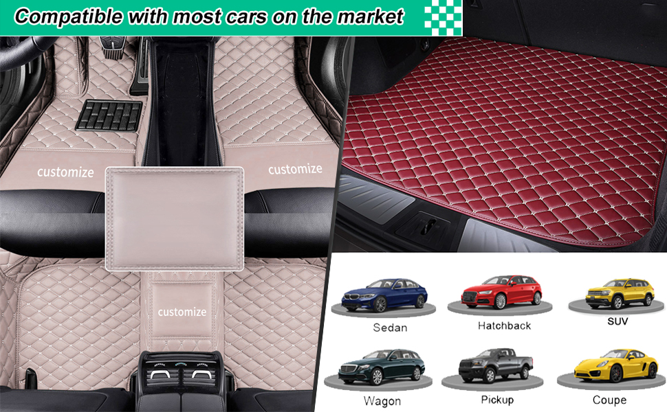 Custom Pocket Car Floor Mat&Cargo Mat Fit for Cadillac
