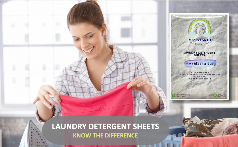 Laundry Detergent Sheets MAMA EARTH Liquidless, Eco