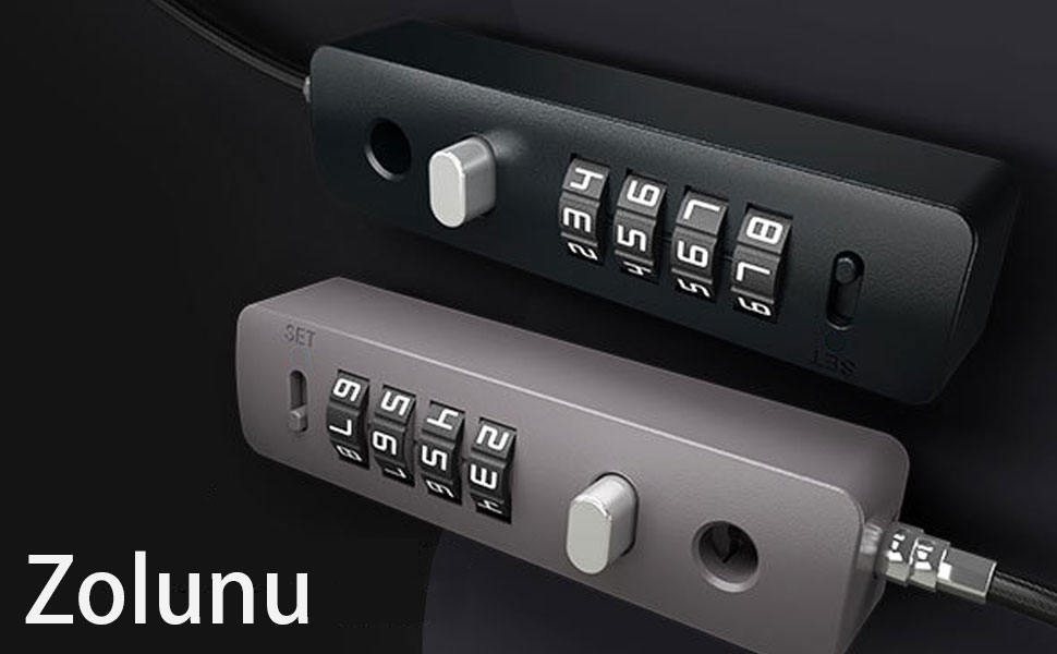 Zolunu Combination Lock Cable Security Steel Cable Luggage Lock Weatherproof with Resettable
