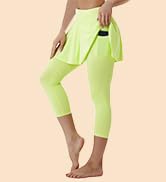 BUBBLELIME 19"/26" XXS-XL Women's UPF 50+ Adjustable Running Skort with Leggings Pockets Active G...