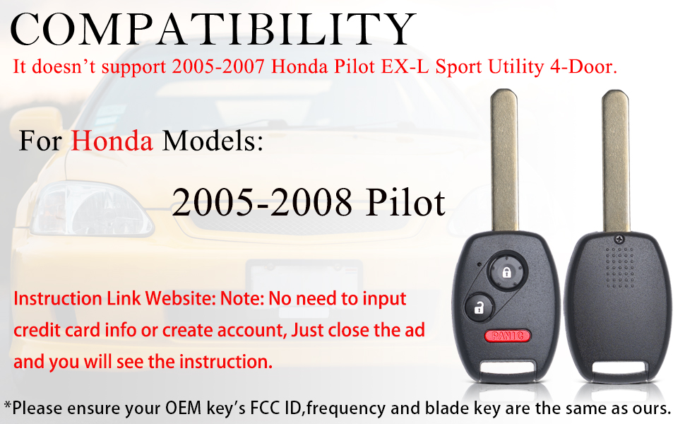For Honda pilot 2005-2008
