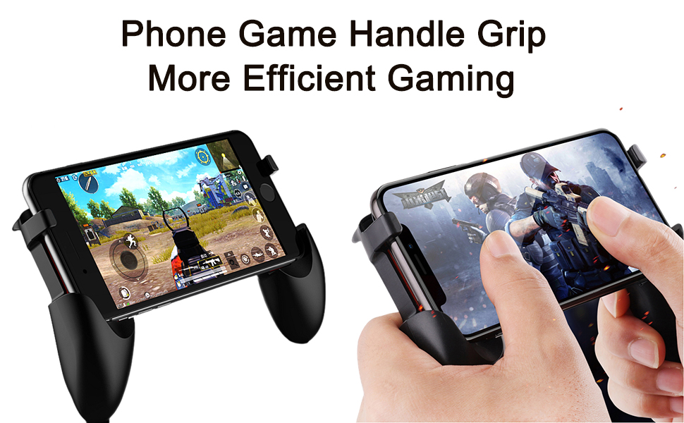 Phone game handle grip, more efficient gaming