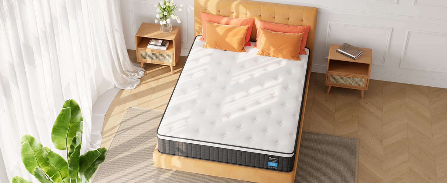 Full Size Mattress, 8 Inch Full Mattress in a Box, Hybrid