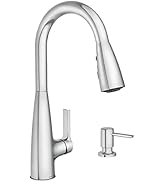 Moen Haelyn Chrome Single-Handle Pull-Down Sprayer Kitchen Faucet Featuring Power Boost for a Fas...