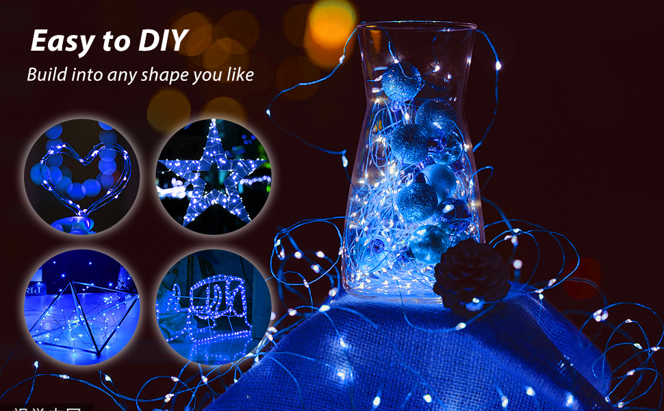 Ariceleo Led Fairy Lights Battery Operated, 4 Packs Mini