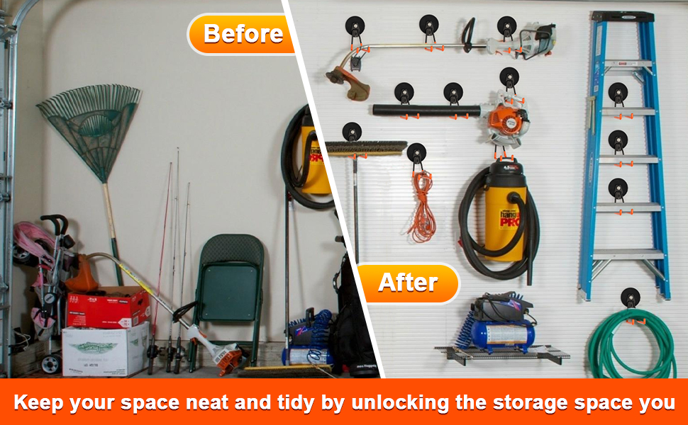 NUBAUTO 2 PCS Hooks, Garage Hooks Heavy