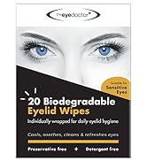 The Eye Doctor Eyelid Wipes - 20x Individually Wrapped Eyelid Cleansing Wipes - Suitable for use ...
