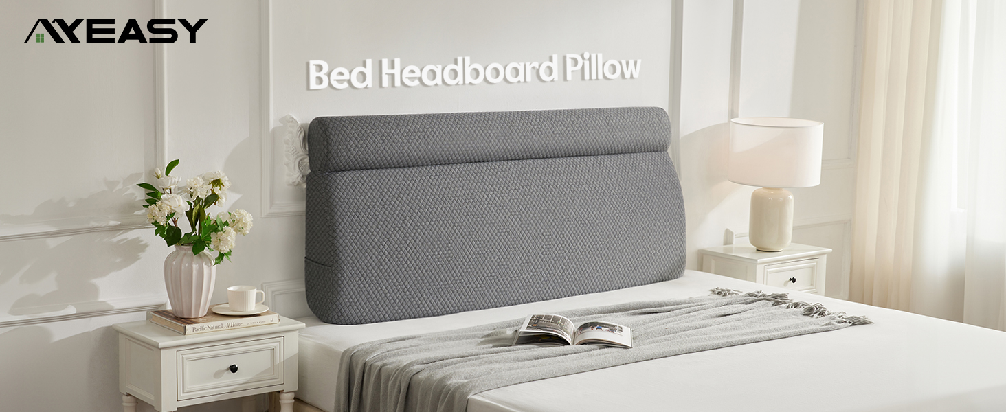 AYEASY Wedge Pillow Headboard, Queen Triangle Headboard