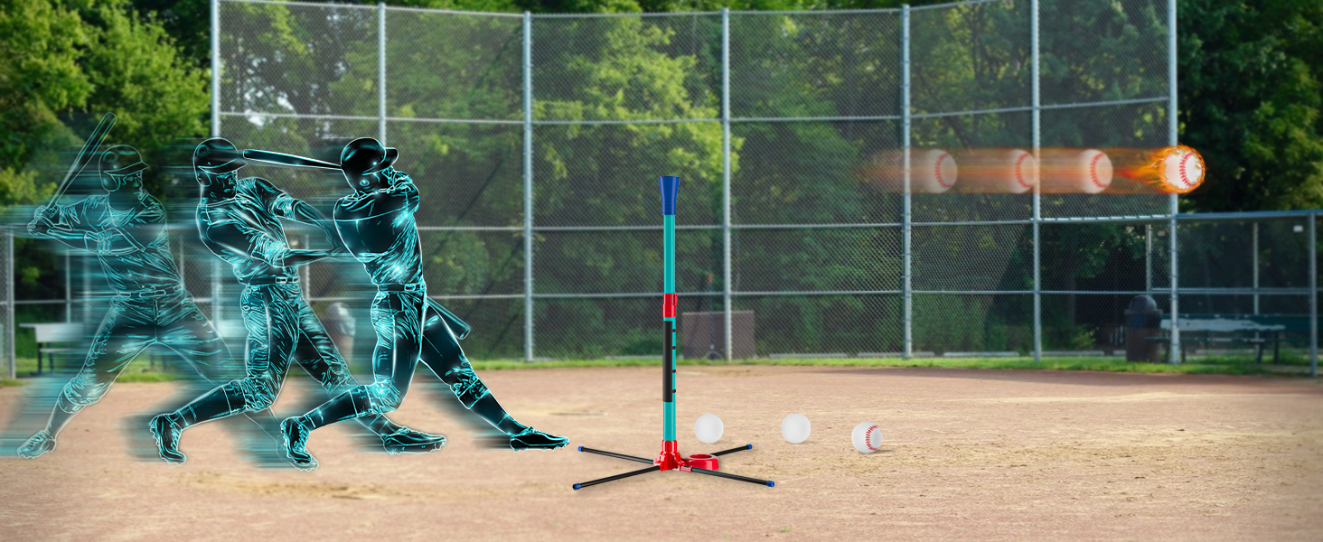 3in1 Baseball Set Kids Toy Hanging Hitting Tee Ball Set