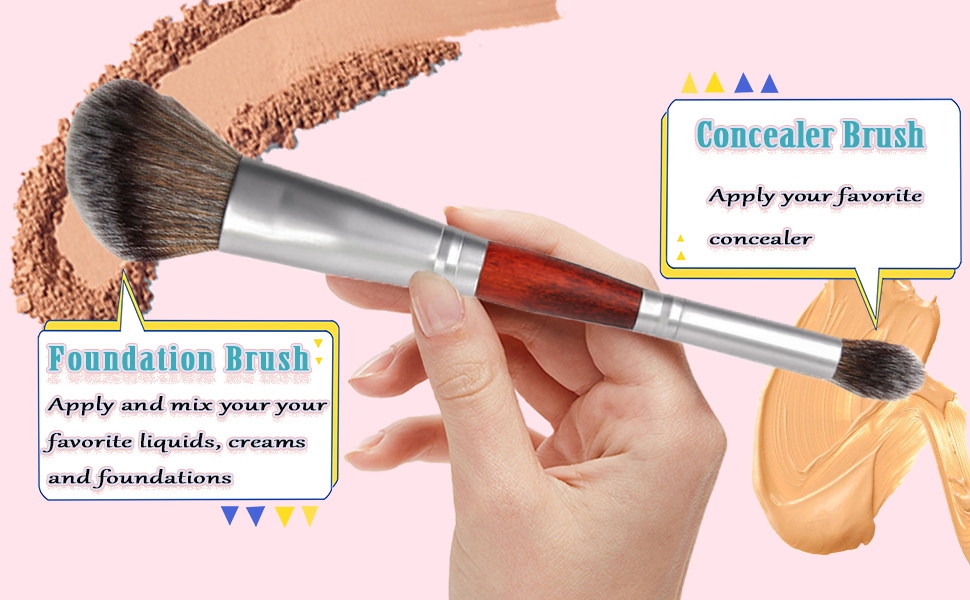 2 Pieces Makeup Brushes Concealer Brush DualEnded