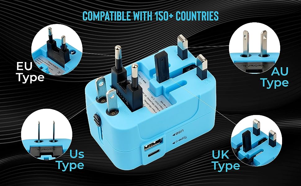 Travel Plug Adapter  International Power Plug