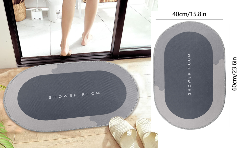 Super Absorbent Bath Mat, Non Slip Quick Dry Stain