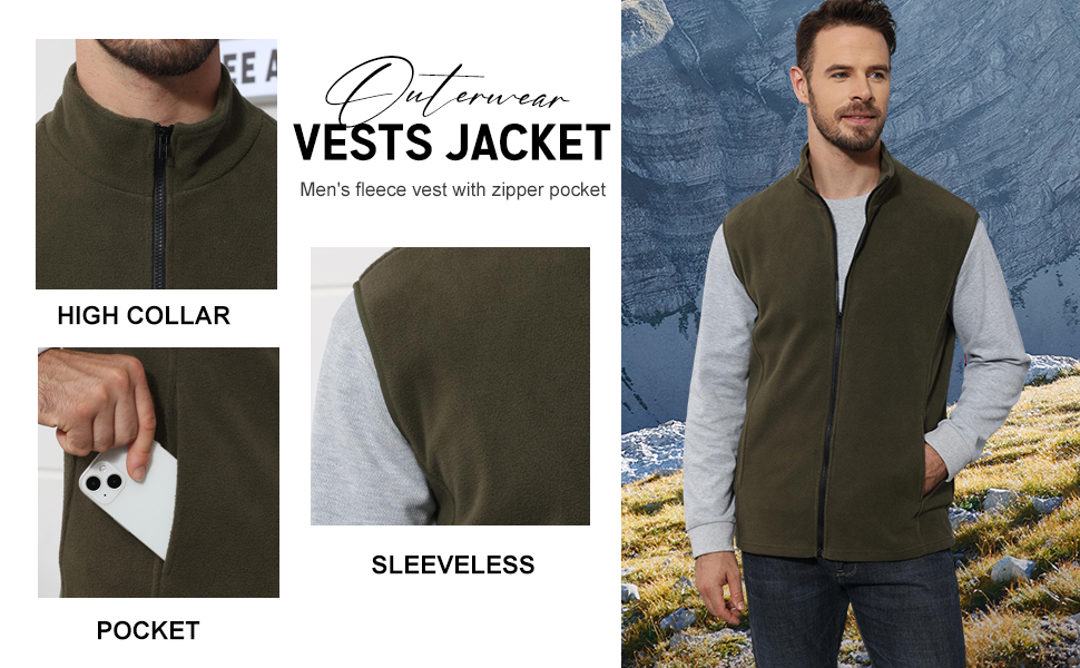 Männer Fleece Gilets