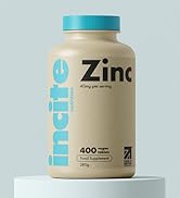 Zinc 40mg - 12+ Month’s Supply - High Strength 400 Premium Tablets - Zinc Supplements Suitable fo...