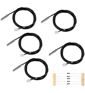 Gikfun 5PCS 1M 10K 3950 NTC Thermistor Temperature Sensor Probe, 1% Accuracy Waterproof for Refri...