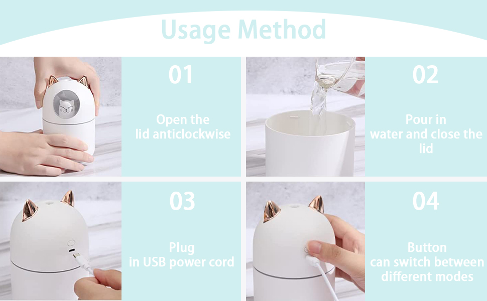 Humidifier Travel Size Personal Humidifier Bedroom Cool Mist Humidifier USB Humidifier Desktop
