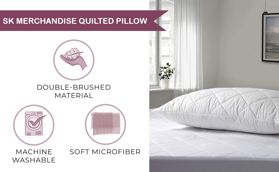 SK MERCHANDISE 1 Pack Hotel Quality with Quilted Cover Premium Filled