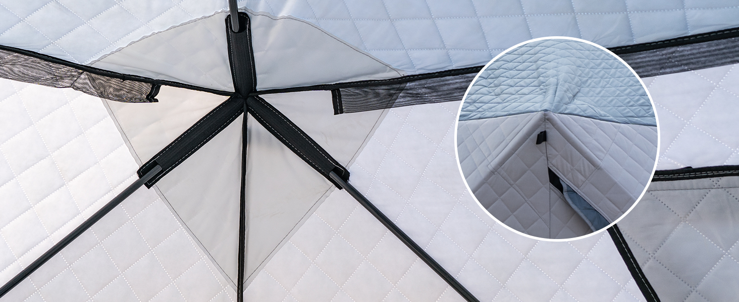 QualyQualy Ice Fishing Tent Insulated, 5 Sided Ice Fishing