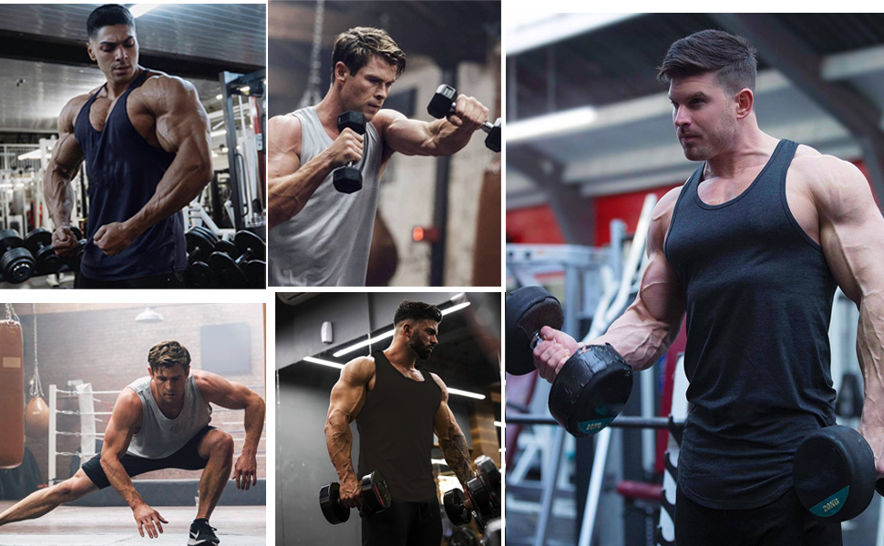 mens cotton stringer tank men