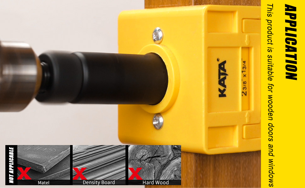 KATA 13/8" 13/4" Door Lock Installation Kit for Wooden